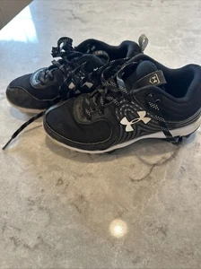Under Armour Shoes Youth 1.5Y Black Glyde Rm Jr. 3022077-001 Rubber Cleats - Picture 1 of 7