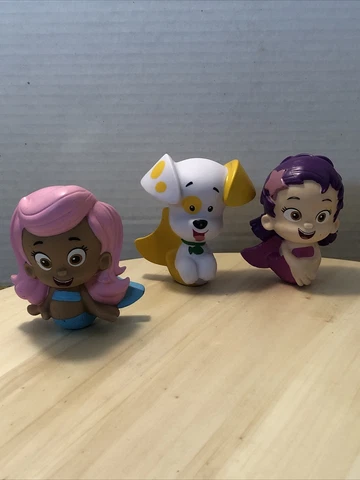 Bubble Guppies 3" Bath Pool Squirter Figure Toys Lot Of 3 Cover