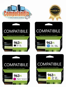 Compatibile HP 963 XL - Kit 4 Cartucce CHIP ANTI-UPGRADE FIRMWARE - Foto 1 di 1