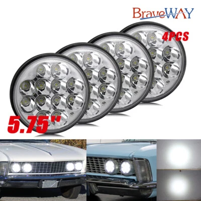Faros LED de haz alto/bajo 4 piezas para Buick Electra Wildcat DOT 5,75" 5-3/4" pulgadas Foto 1 de 4