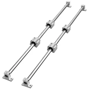 VEVOR 2PCS SFC20 1200mm Linear Rail 4 PCS SC20 Bearing Block 4 PCS Rail Support - Picture 1 of 12