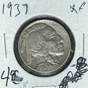 Níquel búfalo 1937 ~ XF ~ bonita moneda~ - Imagen 1 de 2