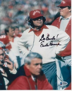 Earle Bruce Signed OHIO STATE BUCKEYE 8X10 PHOTO #5 BECKETT CERTIFIED - Picture 1 of 2