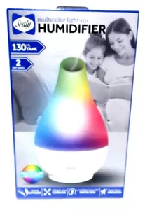 Sealy Multicolor Light-Up Humidifier Aroma Diffuser 2 Mist Modes Quiet Run - Picture 1 of 10