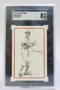 1977 Sports Deck STAN MUSIAL 3 Of Hearts Graded SGC 8 *NEAR MINT* - Picture 1 of 3