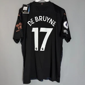 NWT MANCHESTER CITY 2020/2021 AWAY FOOTBALL SHIRT JERSEY XL PUMA #17 DE BRUYNE - Picture 1 of 8