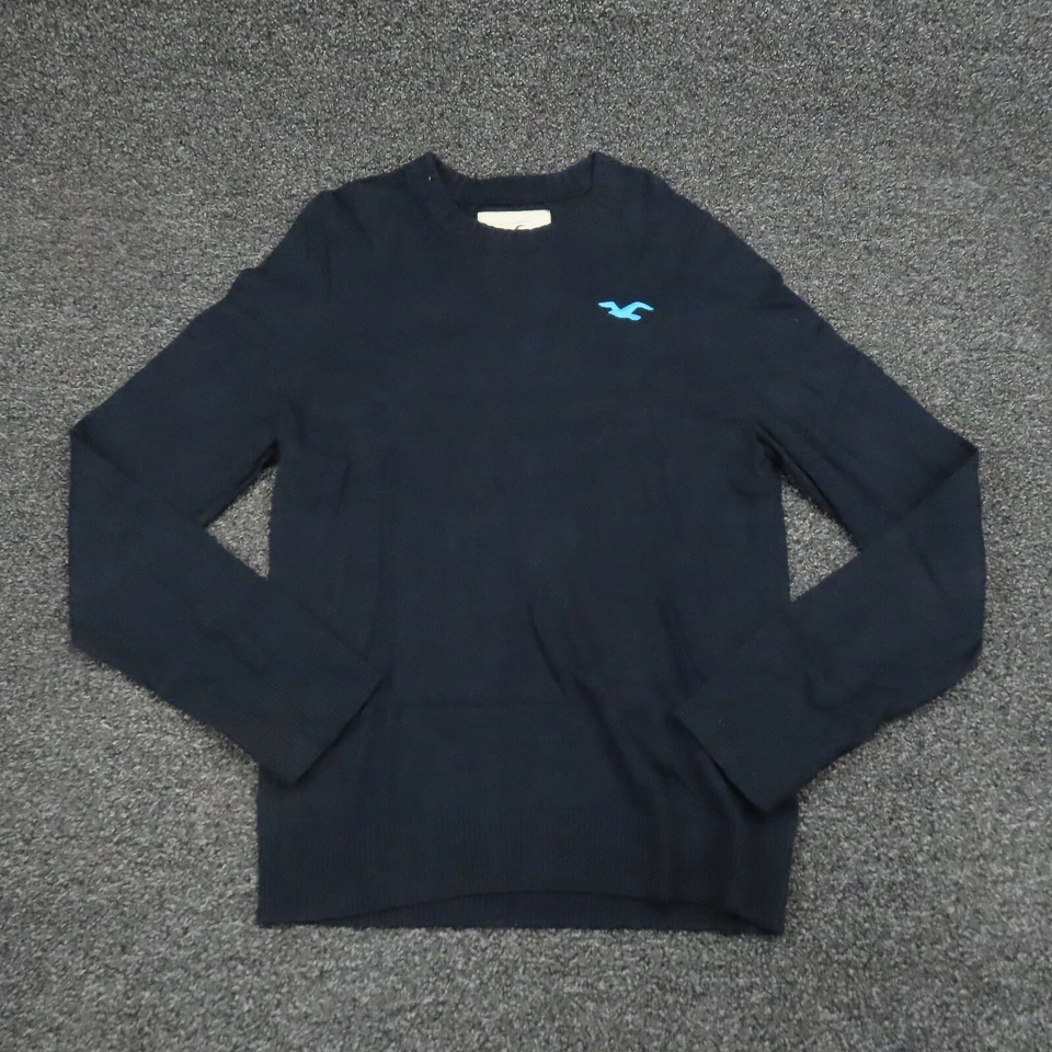 Camisa Hollister Juvenil XL Extra Grande Azul Marino Manga Larga Bordado Logo Niños Foto 1 de 4