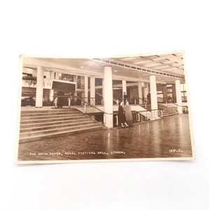 Foto Cartolina Royal Festival Hall Londra Inghilterra Valentine & Sons RPPC non spedita - Foto 1 di 7