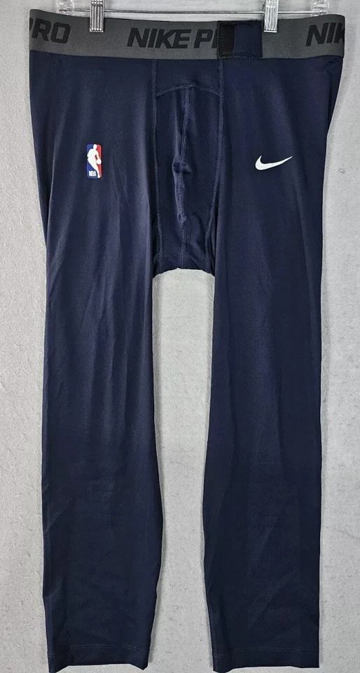 Nike Pro NBA Player Issued 3/4 Men's Compression Tights Navy - Size M DN1547-419