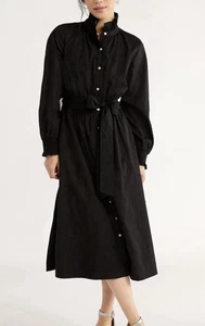 NWT Free Assembly Women's Ruffle Neck Cotton Embroidered Midi Dress, Sizes Xs - Picture 1 of 10