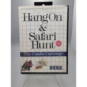 Hang On / Safari Hunt The Combo Cartridge Sega Master System Tested Authentic - Picture 1 of 5