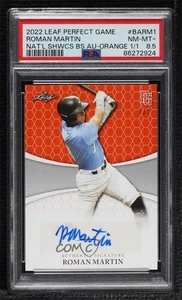 2022 Leaf Perfect Game National Showcase Orange 1/1 Roman Martin Auto 7dv - Picture 1 of 3