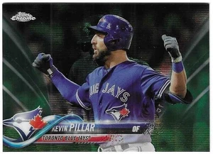 Kevin Pillar 2018 TOPPS CHROME MLB GREEN PARALLEL CARD #11 Blue Jays SP /99 made - Picture 1 of 2