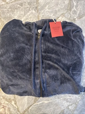 Mossimo Velvet Dark Blue Hoodie With Tag Size XXL - Image 1 of 4