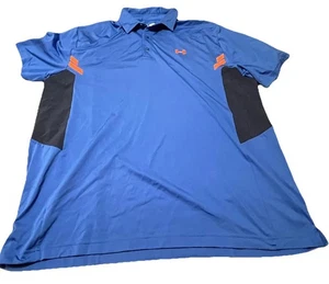 Under Armour Shirt Herren 2XL blau HeatGear Polo sportlich Golf Mesh-Einsätze Stretch - Bild 1 von 6