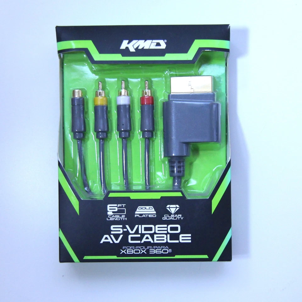 KMD Microsoft Xbox 360 Cable S-Video AV Cable 6Ft Brand New - Image 1 of 1