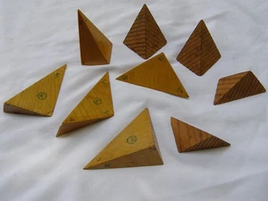 9 Vintage Wooden Geometrical Angles Pattern Maker? Machinist? Teaching? Not sure - Picture 1 of 11