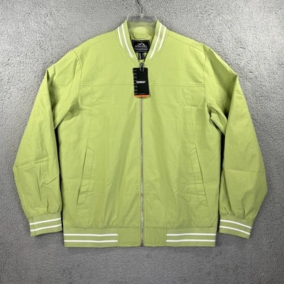 Tacvasen Jacket Mens Medium Green Windbreaker Lightweight Bomber Track Coat NEW - Image 1 of 4