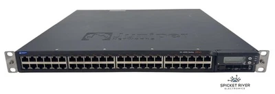 Juniper EX4200-48PX Gigabit PoE+ Network Switch 2x 190W DC PSUs w/ SFP Module - Image 1 of 4