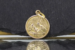 Goldanhänger, Taufanhänger, Italien, 750er Gelbgold (18 Karat) - Bild 1 von 5