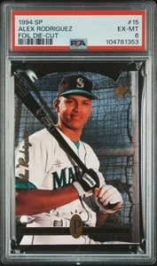 1994 SP #15 Alex Rodriguez Die Cut PSA 6 - Foto 1 di 2