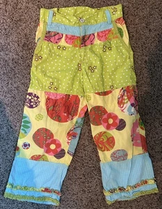 OILILY Kids Floral 100% COTTON VIBRANT PANTS SIZE 9-10 140 RARE LOOK! $59 - Picture 1 of 5