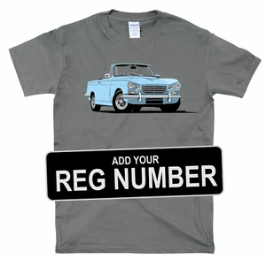 Triumph Vitesse Classic Car T-Shirt Add Your Reg Number Quality T-Shirt. S - 4XL - Bild 1 von 3