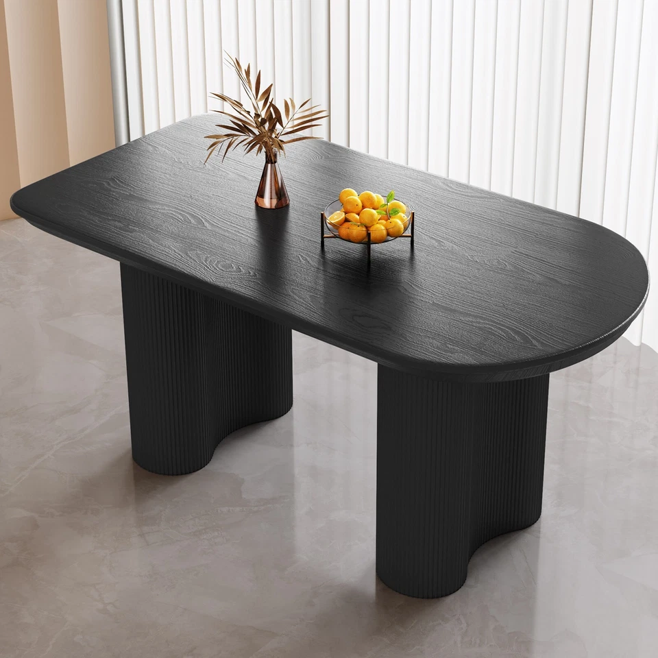 Black Dining Table, Modern Kitchen Table for Kitchen Bar Living Room - Image 1 of 4