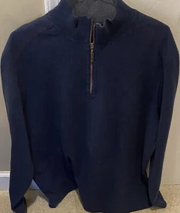 Tommy Bahama Herren Pullover XXL Navy Blau Quarter Zip Pulli Langarm - Bild 1 von 8