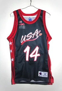 Maglia Champion Autentica Glenn Robinson Team USA 1996 Olimpiadi 40 Medium M - Foto 1 di 5