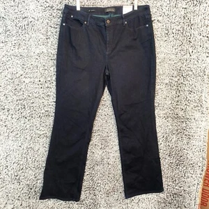Neu mit Etikett Talbots Jeans makellos fünf Taschen Damen 14 dunkelblau Bootcut Denim - Bild 1 von 10
