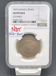 1899 GIAMAICA 1P 1 PENNY NGC AU DETTAGLI - Foto 1 di 2