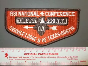 Pfadfinder OA Lodge 99 Tonkawa 1981 NOAC 3077Z - Bild 1 von 1