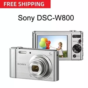 Sony Cyber-shot DSC-W800 20.1 MP Black Silver 5x Optical Zoom Digital Camera - Picture 1 of 13