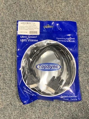 Brand New VGA to VGA Display Monitor Cable, 6 Foot - Image 1 of 4