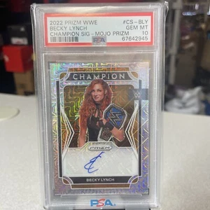 2022 Panini Prizm WWE Champion Signatures Mojo Becky Lynch /25 AUTO PSA 10 POP 1 - Bild 1 von 2