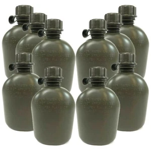 Cantimplora de 10 USGI 1 cuarto, botella de plástico rígido de alta resistencia militar de EE. UU. Olive Drab - Imagen 1 de 3