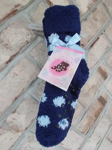 Foot Therapy Soft Moisturizing Socks 2 pairs Fashion Mirabeau Blue - Picture 1 of 5