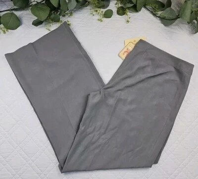 Pantalón Tommy Bahama Fly to Fiji para mujer talla 12 100 % seda gris guijarro nuevo con etiquetas Foto 1 de 4