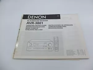 Denon AVR 3801 Bedienungsanleitung TOP !!! Reinschauen !! - Bild 1 von 1