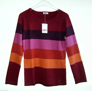 FLG Flashlights  Streifenpullover  Pullover Gr 32 34 XS  rot bunt gestreift neu - Bild 1 von 2