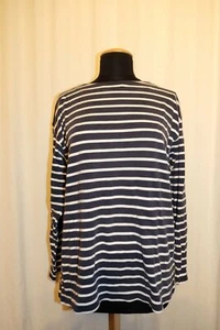 JEANTEX Ringelshirt Streifen Langarmshirt Longsleeve blau/weiß 42 L/XL - Bild 1 von 3