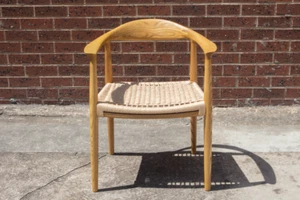 Boysen Dining Chair - Solid American Oak with natural rope seat - Picture 1 of 6
