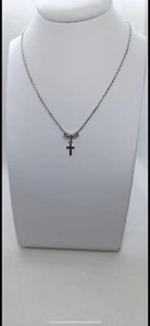 Collana Donna Modello Dodo Argento 925 Croce Semplice Idea Regalo Ragazza - Foto 1 di 2