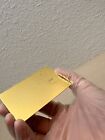 Mirror Gold Blank Metal Credit Card/ Chip Slot And Magnetic Stripe. For Lasereng