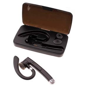Ear-hook Wireless Earphone Headphone Boom Mic Handsfree Single for Smartphones - Picture 1 of 2