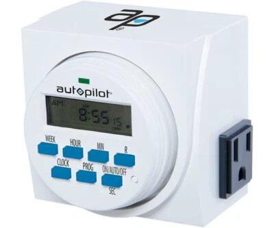 Autopilot Dual Outlet Digital 7 Day Timer TM01715D Hydrofarm - Image 1 of 3