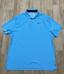Nike Golf Tiger Woods ADV Dri Fit Polo DR5314 416 Baltic Blue Chill Black taglia XL - Foto 1 di 5