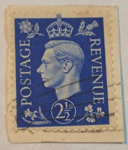Francobollo Canada ~ Re Giorgio VI ~ Francobollo blu 21/2 ₵ ~ Pubblicato ~ anni '30 circa ~ N75 - Foto 1 di 6