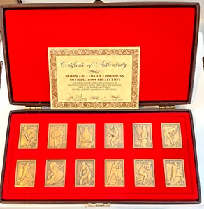 Topps 1988 Gallery of Champions Bronze Mini Baseball Card Set of 12 / #872 COA - Picture 1 of 3